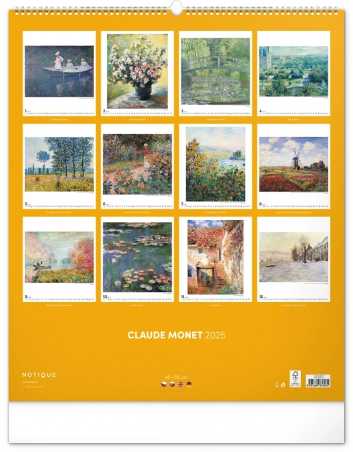 Nástenný kalendár Claude Monet 2025