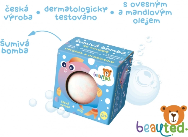 Šumivá kúpeľová bomba s probiotikami Beauted pre deti