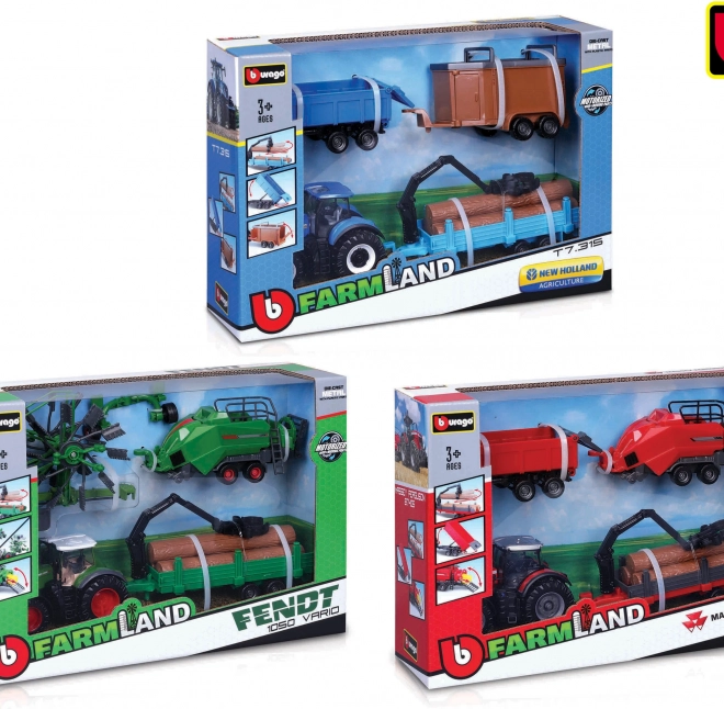 Dárkový set farmárskeho traktora Bburago 10cm