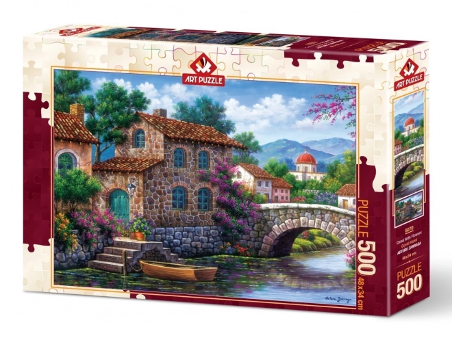 Puzzle Kanál s kvetinami 500 dielikov