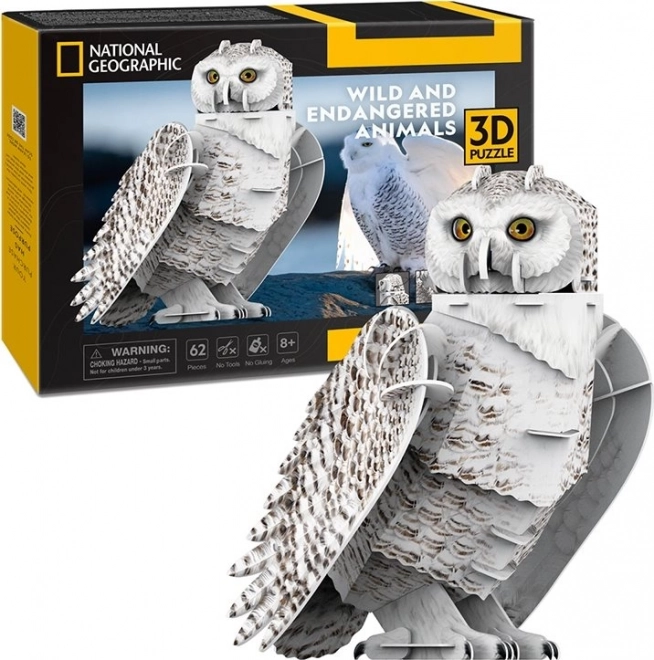 Puzzle 3D Sova - 62 Dielikov