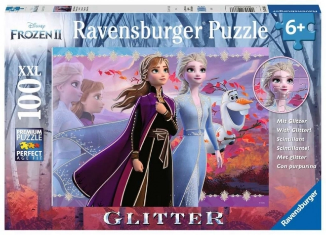 Trblietavé puzzle Frozen 2 XXL 100 dielikov