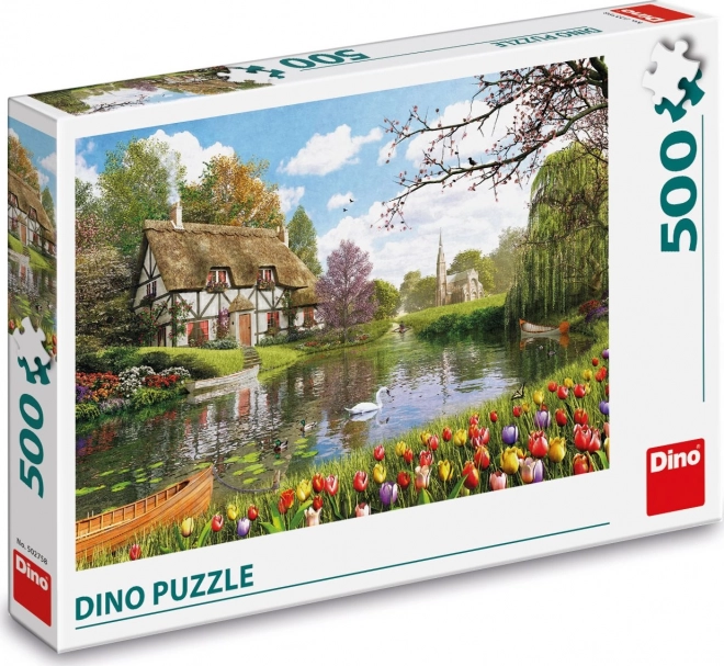 Puzzle Chata u vody 500 dielikov