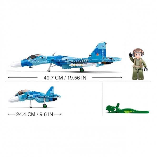 Stavebnica stíhacieho letúna Su-27 2v1