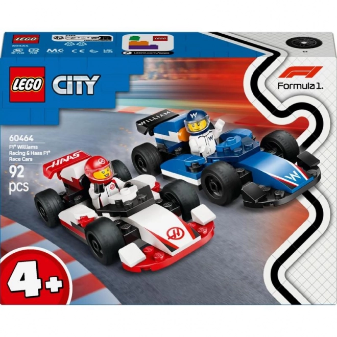 LEGO City F1 pretekárske autá Williams Racing a Haas F1