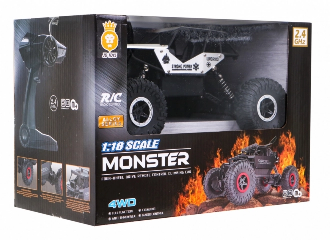 Zábavná RC auto Crawler Monster strieborné 6+