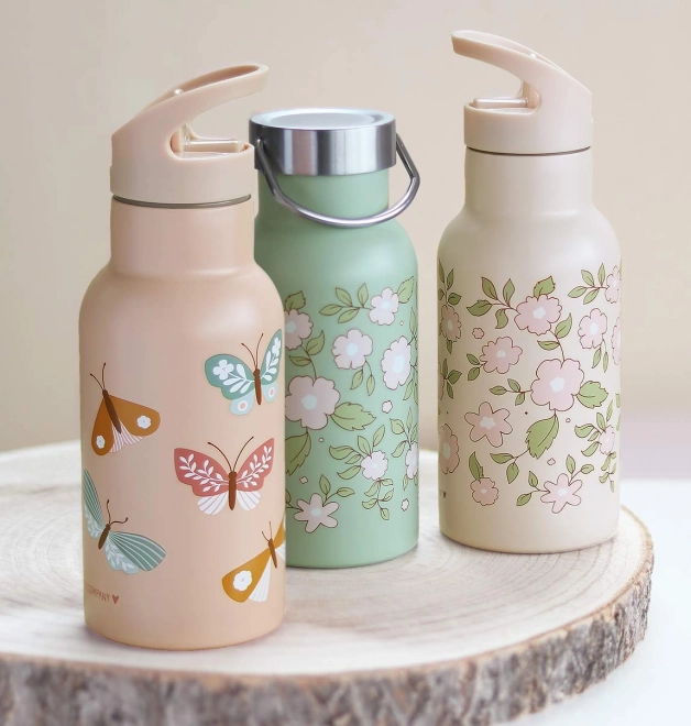 A Little Lovely Company Nerezová fľaša na pitie 500 ml – Motýľ