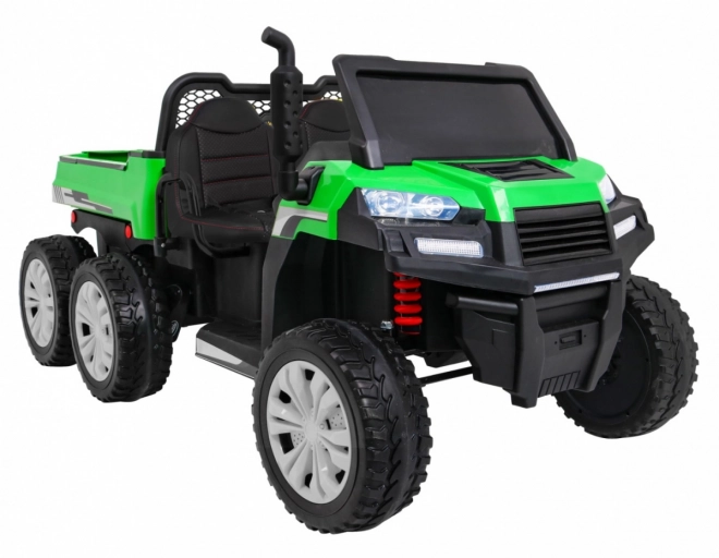 Farmárske auto pre 2 deti Zelené + 4x4 + Diaľkové ovládanie + Kiper + LED Audio