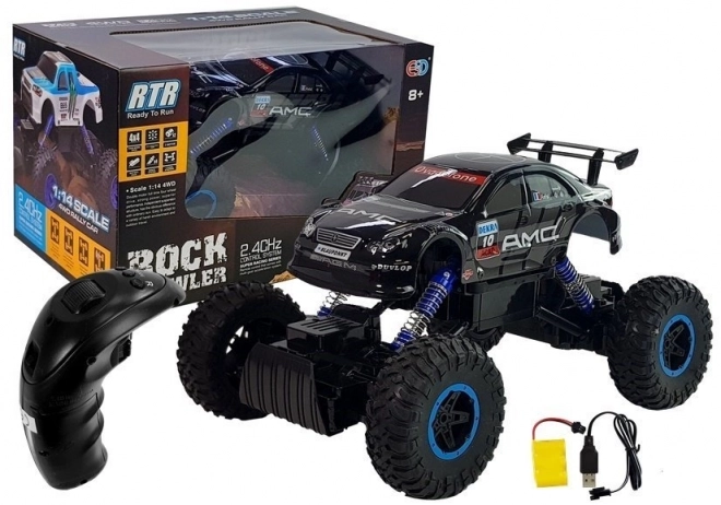 R/C monster truck modrej farby 1:14