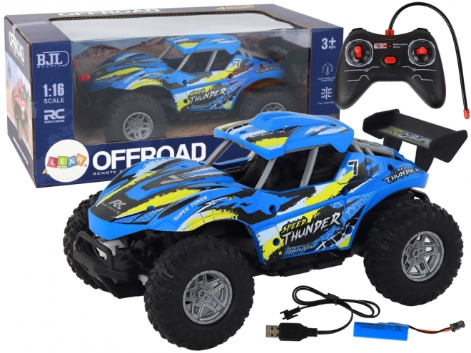 Auto na diaľkové ovládanie 1:16 Off-road modré