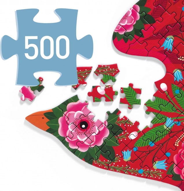 Obrysové Puzzle Vtáčik - 500 Dielikov