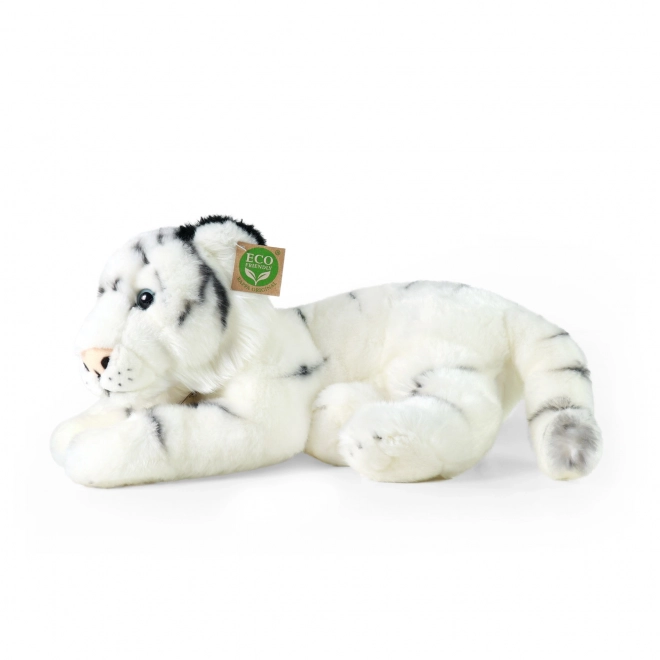 Biely plyšový tiger ležiaci 36 cm eco-friendly