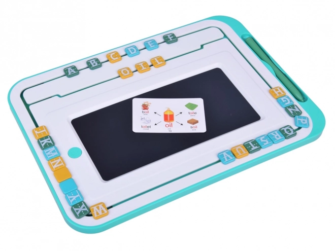 Vzdelávací set 3v1 LCD tabuľa + karty na učenie angličtiny