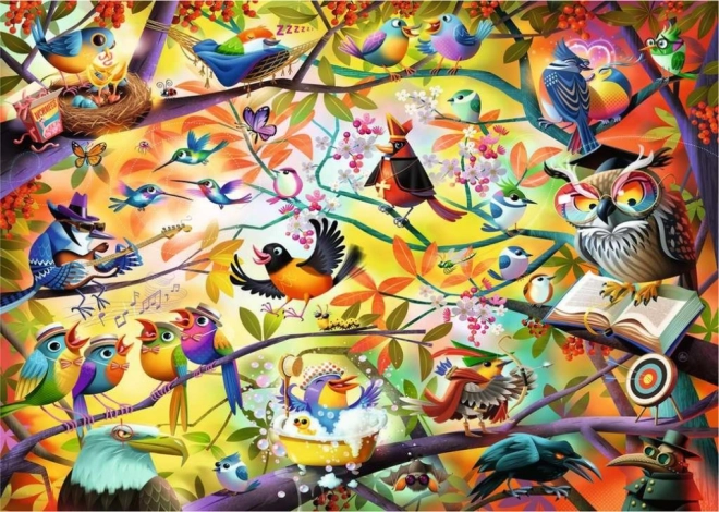 Puzzle Zaneprázdnené vtáky 1000 dielikov od Ravensburger