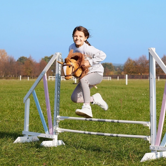 Drevený kôň na tyči Hobby Horse HOPPIHORSE Gaštanová hnedá