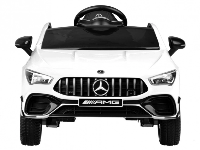 Detské elektrické auto Mercedes AMG CLA 45s s hojdačkovým efektom – Biela