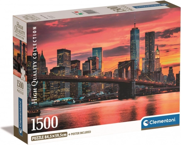 puzzle 1500 dielikov compact east river at dusk