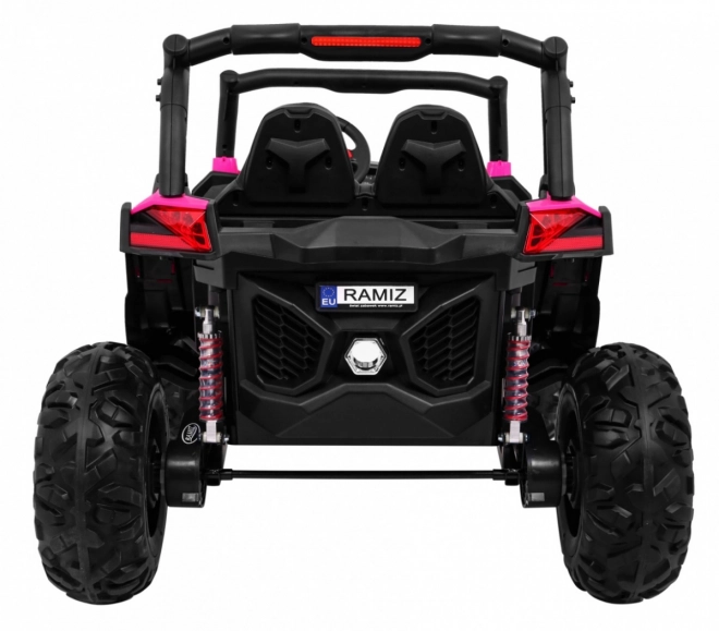 Detský kočík SuperStar ružový + pohon 4x4 + diaľkové ovládanie + batožinový priestor + MP3 LED + zámok dverí