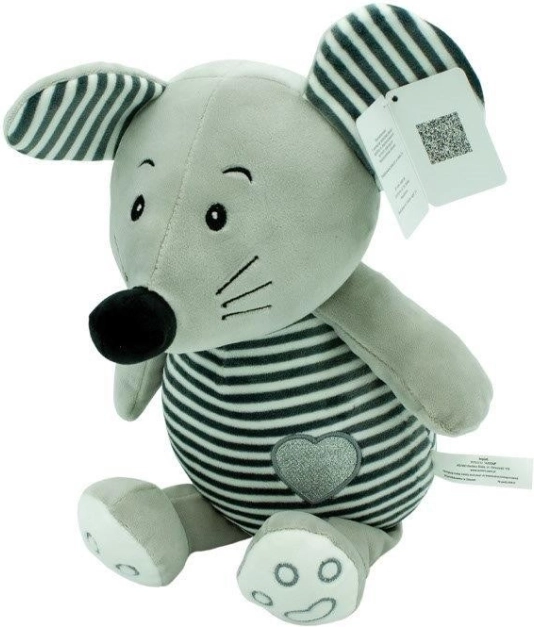 Maskot pruhovaný Hugs - myš 26 cm