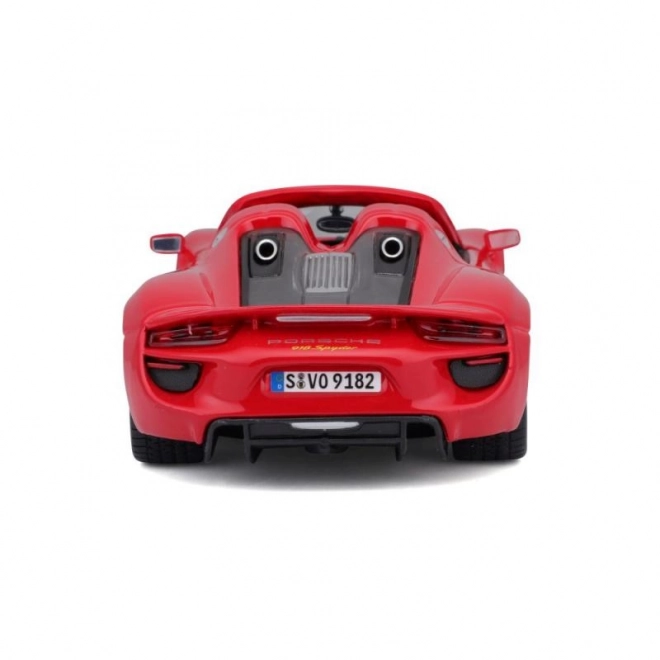 Kovový model auta Porsche 918 Spyder Červený