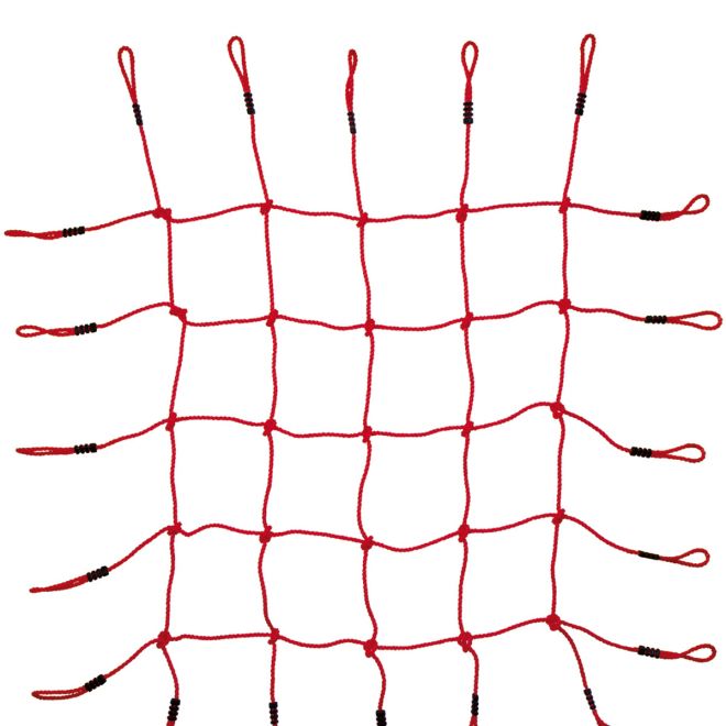 Malá lezecká sieť na nohy červená - 170 x 170 cm