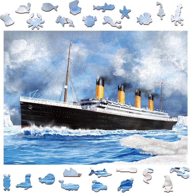 Drevené puzzle Titanic 505 dielikov