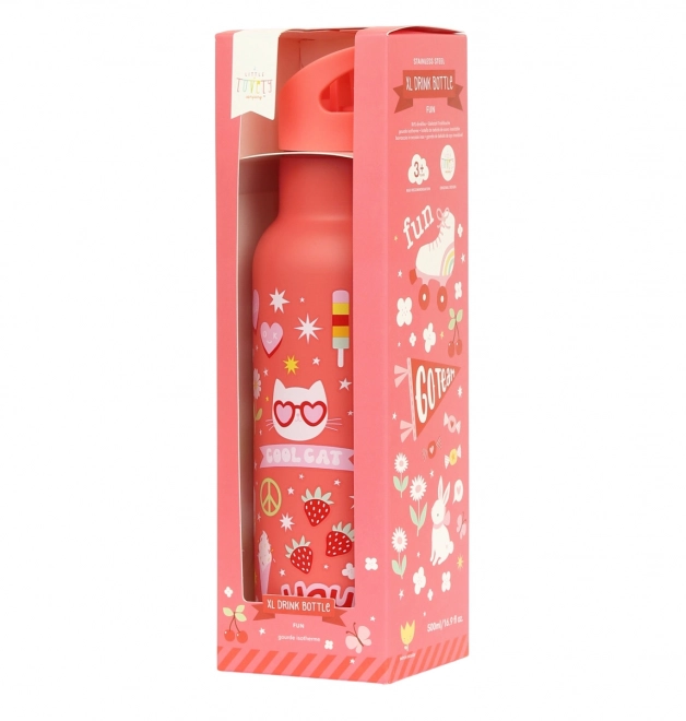 A Little Lovely Company Nerezová fľaša na pitie 500 ml – Zábava
