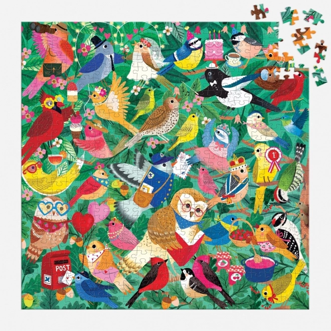 Puzzle Mudpuppy Ptačí svet 500 dielikov