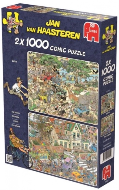 Puzzle Jumbo Safari a Búrka 2x1000 dielikov