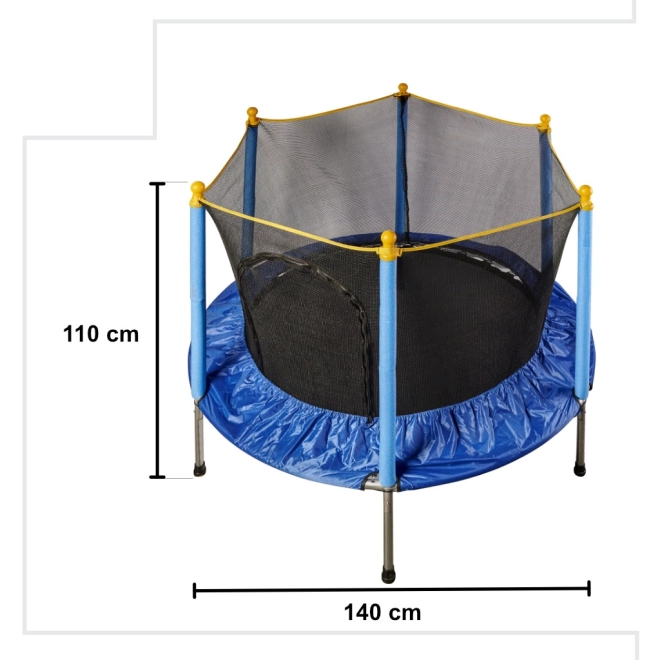 Záhradná trampolína pre deti s ochrannou sieťou 140 cm