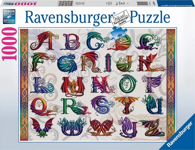 Ravensburger puzzle Dračí abeceda 1000 dielikov