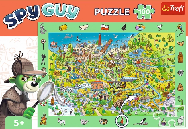 Trefl: Pozorovacie puzzle 100 ks - Spy Guy - Poľsko