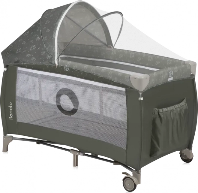 Cestovná postieľka Lionelo Sven Plus Beige Olive