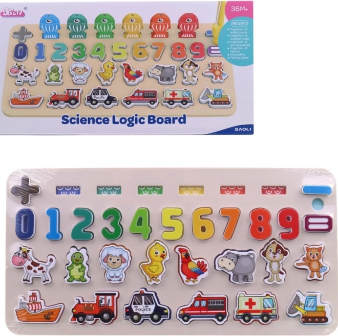 Vzdelávacie Puzzle Čísla a Zvieratá