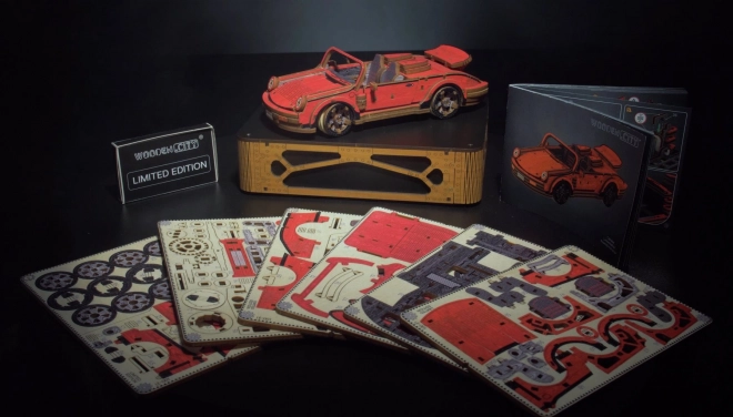 Drevené 3D puzzle športové auto limitovaná edícia