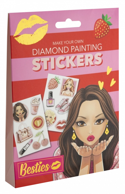 Diamantové maľovanie Besties - samolepky