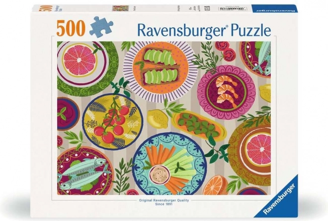 Ravensburger puzzle Stredomorská kuchyňa 500 dielikov