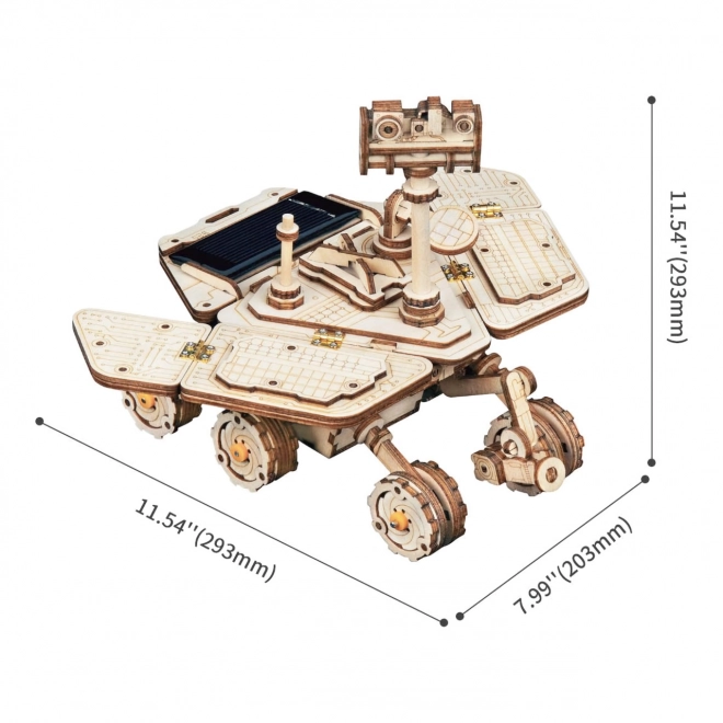 Rokr 3D drevené puzzle planetárne vozidlo Vagabond Rover na solárny pohon