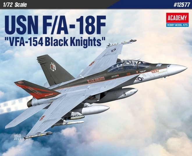 Plastikový model lietadla USN F/A-18F VFA-154 Black Knights 1/72