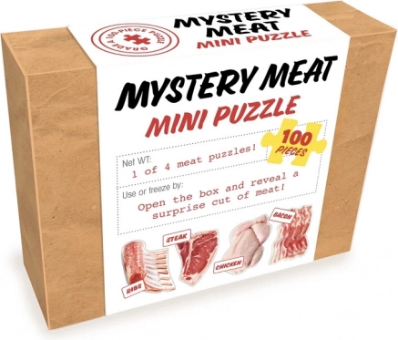 Mini puzzle prekvapenie Mäso 100 dielikov