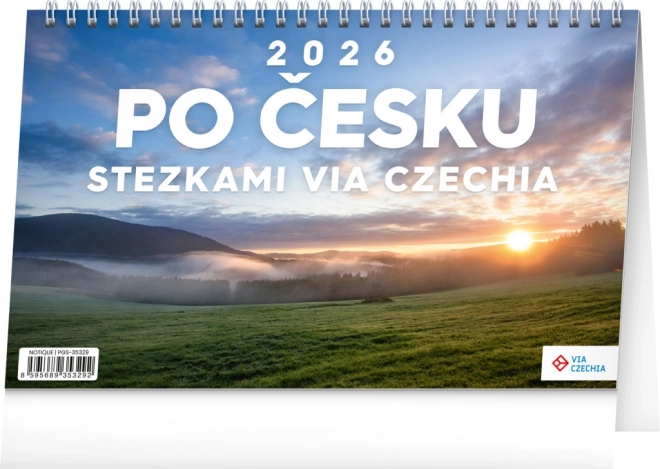 Stolný kalendár Po česku cestami Via Czechia 2026