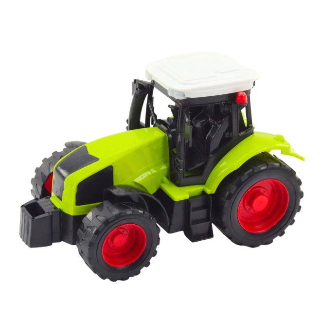 Súprava traktor s lisom na balenie sena zelený