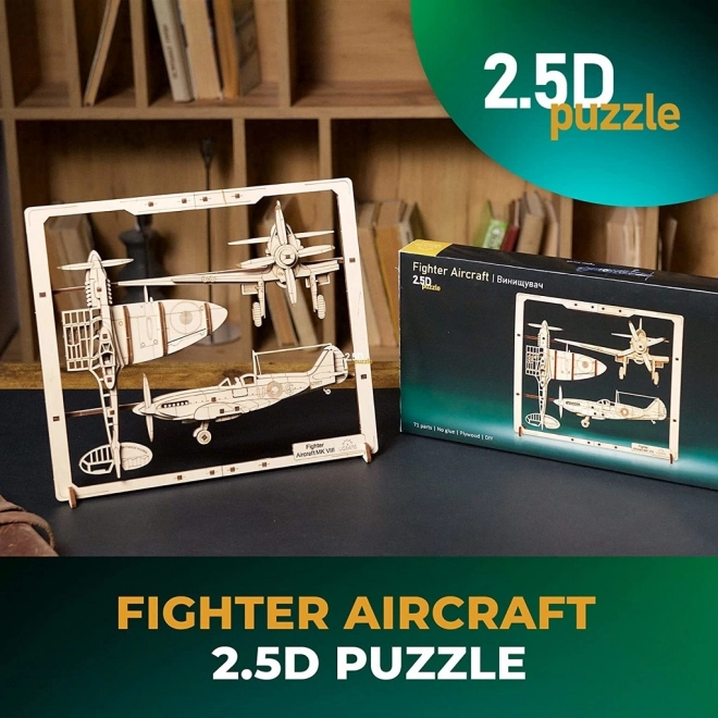 3D puzzle Ugears stíhacie lietadlo