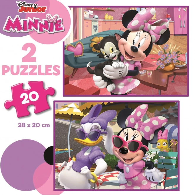 Puzzle Minnie 2x20 dielikov