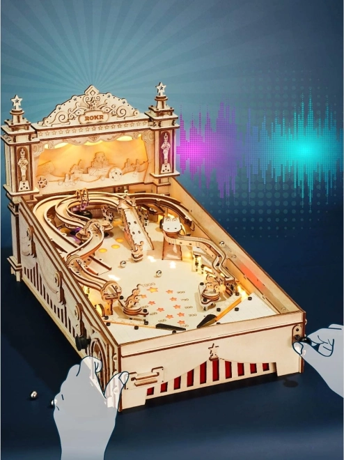 3D drevené puzzle hrací automat - Pinball Machine