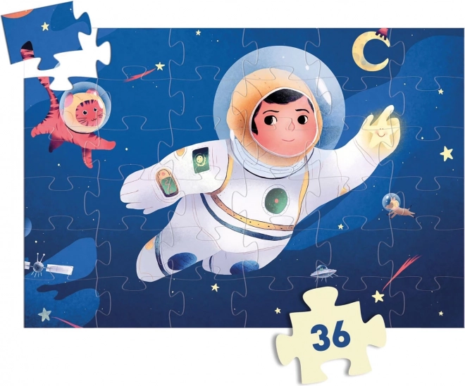 Puzzle Astronaut na mesiaci 36 dielikov