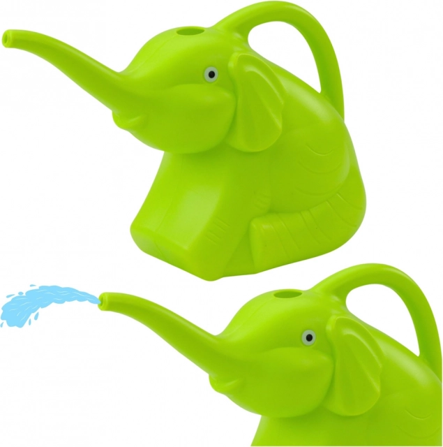 Detská Plastová Kanva Slon Zelená