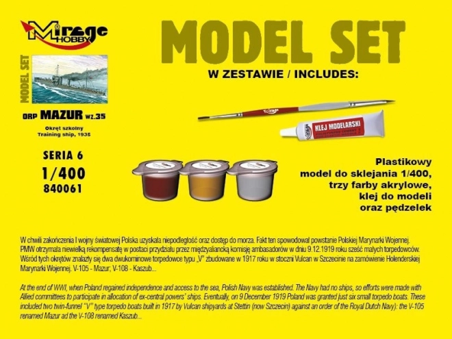 Orp Mazur Plastikový Model Lode