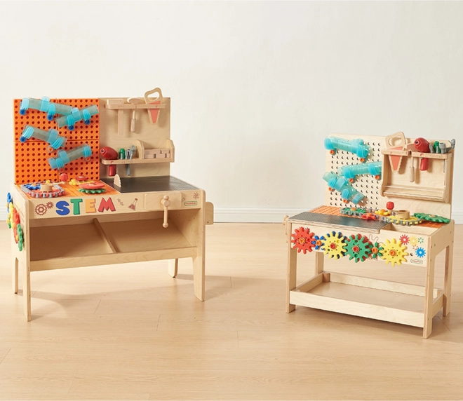 Drevený workshop XXL Montessori STEM s nástrojmi MASTERKIDZ