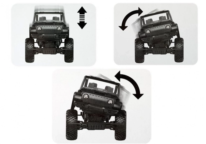 Červený diaľkovo ovládaný terénny Jeep